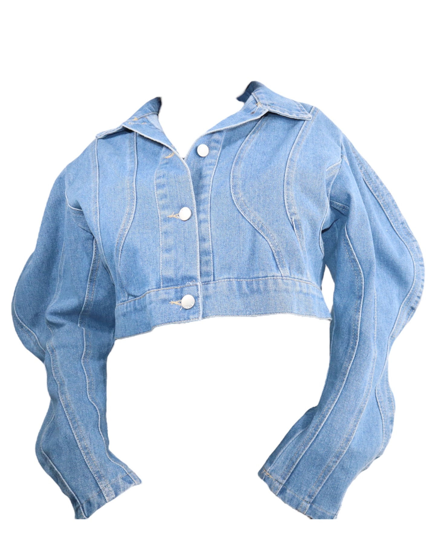 ND Blue Oversized  Cropped Jean Jacket